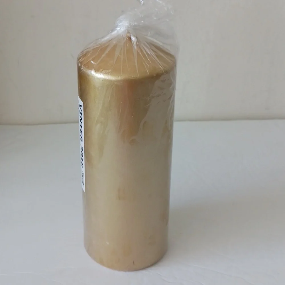 Ikea Vinter 2018 candle gold 7 3/4 in high